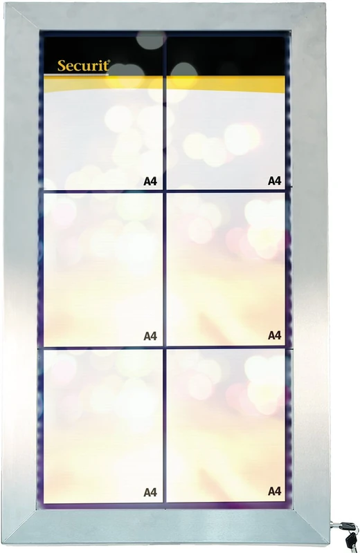 Securit 6 x A4 Coloured LED Information Display - Image 1