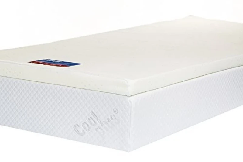 Southern Foam Memory Foam Mattress Topper with Cover, 2 Inch, UK Small Double White