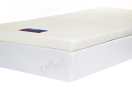 Bodymould Mattresses Southern Foam Memory Foam Mattress Topper with Cover, 3 Inch, UK Super King