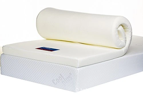 Bodymould Mattresses Southern Foam Memory Foam Mattress Topper with Cover, 3 Inch, UK Small Double