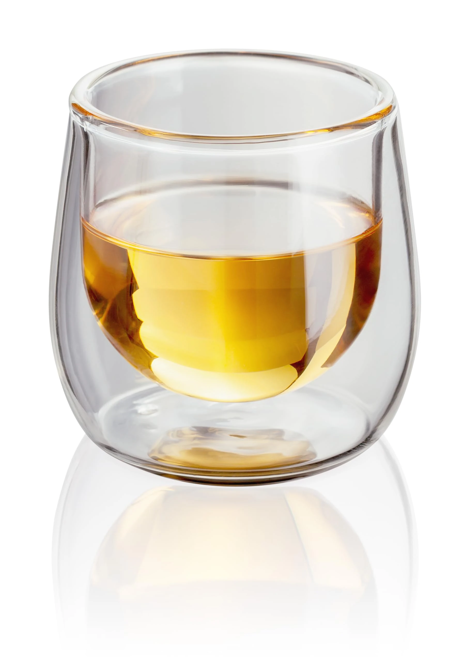 Judge Double Walled Glass Espresso Coffee Shot Cups, Set of 2, 75ml - Vacuum Insulated, Handcrafted Artisan - Strong, Heat Resistant