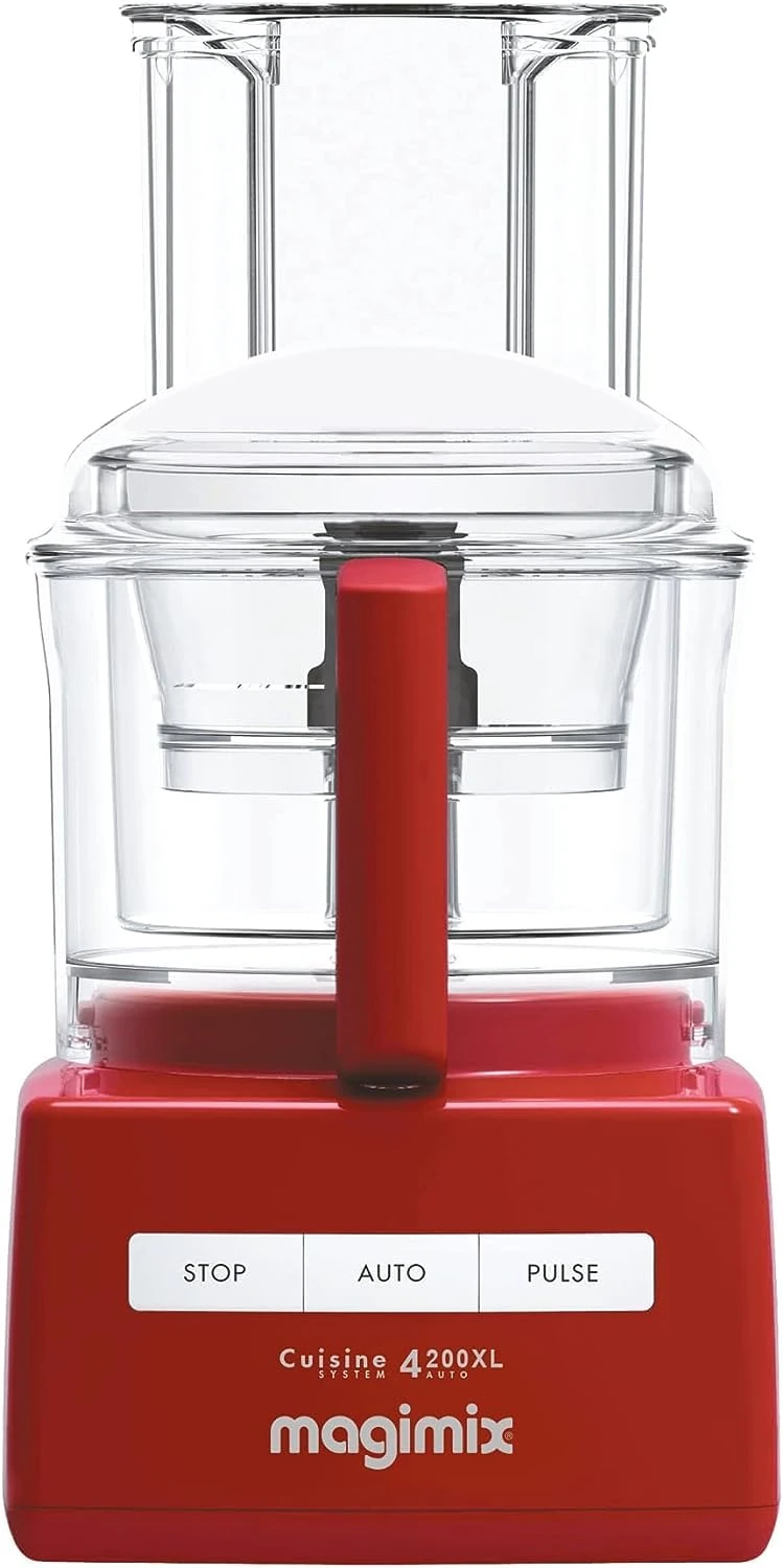 Magimix 4200XL Food Processor, 3L BPA-Free Bowl, Quiet and Powerful Motor, Multifunctional 6 in 1 Solution, Red [Amazon Exclusive]