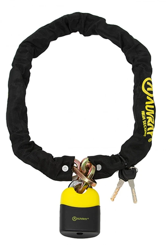 Auvray KBL120AUV10 Motorbike Lock - Length 1,200 MM Yellow