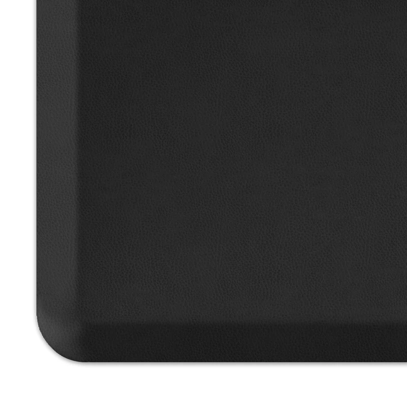 GelPro NewLife Anti-Fatigue Designer Comfort Kitchen Floor Mat, 20x48”, Leather Grain Jet Stain Resistant Surface with 3/4” Thick Ergo-foam Core for Health and Wellness