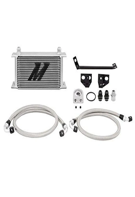 Mishimoto MMOC-MUS4-15 Oil Cooler Kit Compatible With Ford Mustang EcoBoost 2015+ Silver
