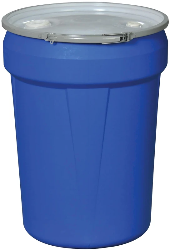 Eagle 1601MBBG Drum with Metal Band and Plastic Lid with Bungs, 30 gal, Blue
