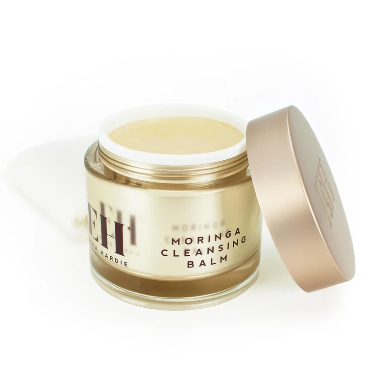 Emma Hardie 200ml Moringa Cleansing Balm with Cleansing Cloth Set, No-Rinse Formula Removes Face & Eye Make Up, Moisturizes & Hydrates the Skin, Natural & Cruelty Free, for All Skin Types