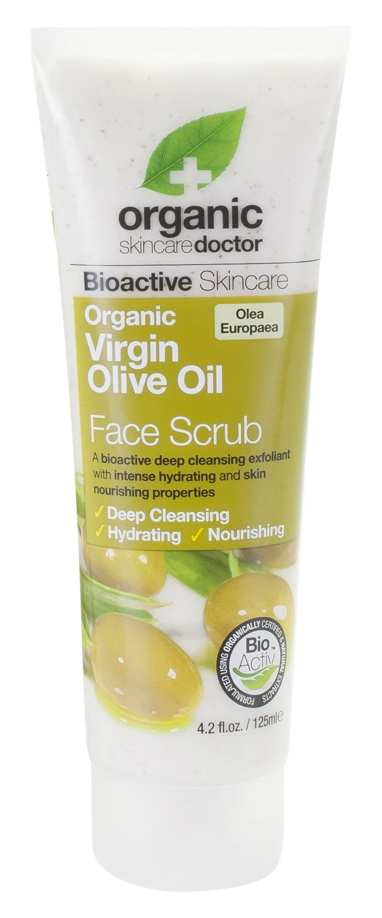 Dr. Organic Exfoliating Face Cream with Organic Rose, 125 ml