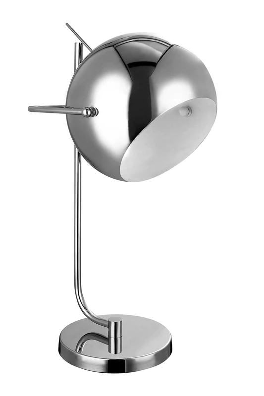 Premier Housewares E27 Edison Screw 60 W Table Lamp, Chrome