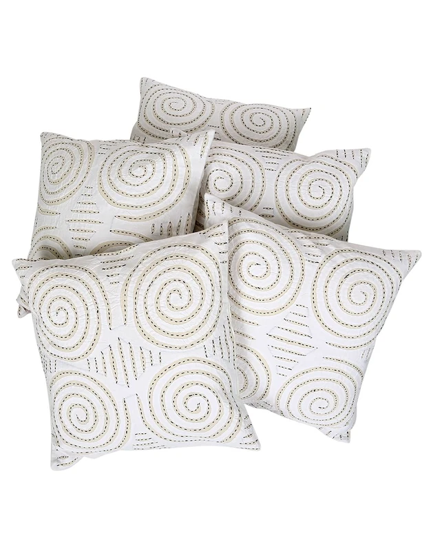 Rajrang Ethnic Sofa Abstract White Cushion Cover For Decor - Image 1