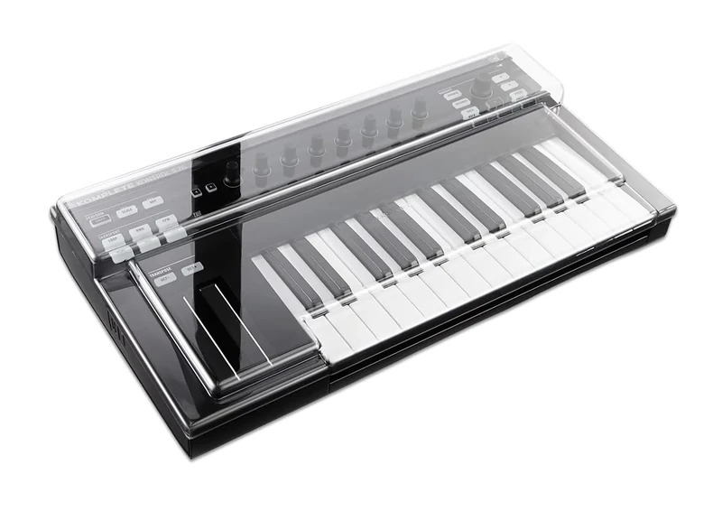 Decksaver Cover for Native Instruments Komplete Kontrol S25 - Super-Durable Polycarbonate Protective lid in Smoked Clear Colour, Made in The UK
