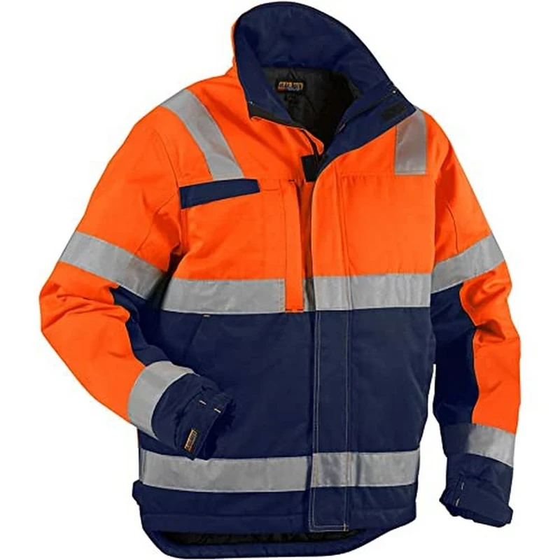 Blakläder 486218115389XXL Size Cl.2 2X-Large "High Vis" Winter Jacket - Orange/Navy Blue