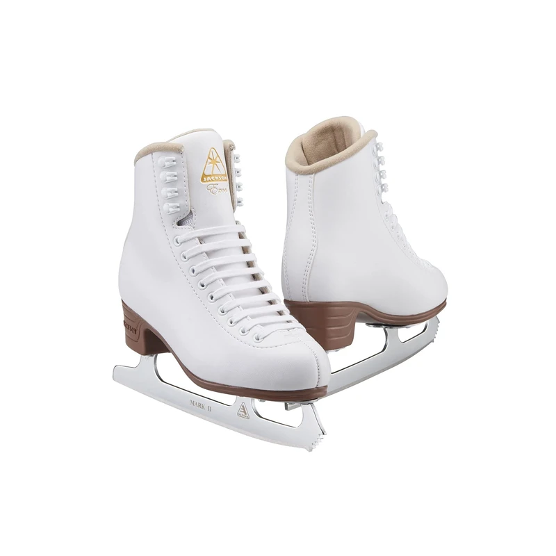 Jackson Ultima Excel Figure Skates for Women and Girls in White| Olympian Quality Ice Skates | Womens Size-6.5 | JS1290..065