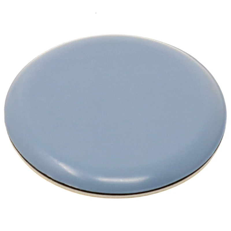 Adsamm® / 16 x PTFE glides | Ø 2,36'' (Ø 60 mm) | grey-blue | round | Premium quality self-adhesive furniture sliders by Adsamm®