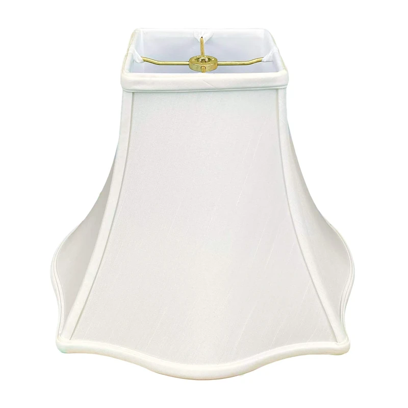 Royal Designs Fancy Square Bell Lamp Shade - White - 5 x 12 x 9.75