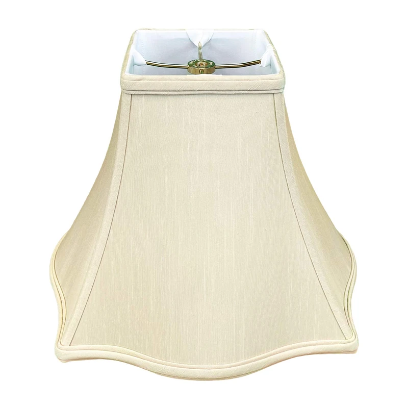 Royal Designs Fancy Square Bell Lamp Shade - Beige - 5 x 12 x 9.75