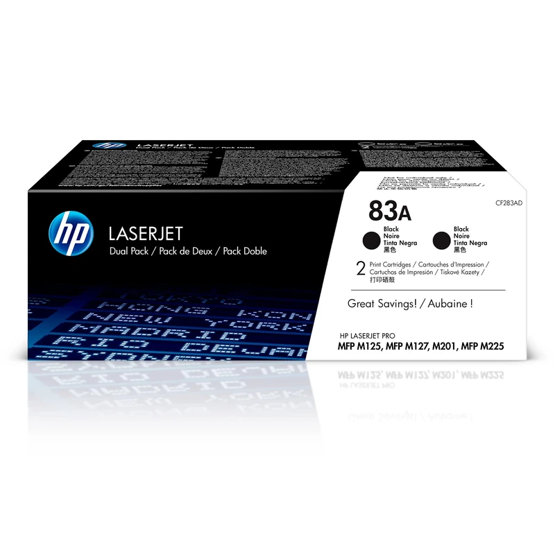 HP CF283AD 83A Original LaserJet Toner Cartridges, Black, Multipack