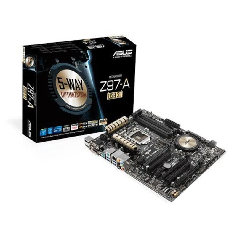 Asus Z97-A/USB 3.1 Motherboard (Socket 1150, Z97, DDR3, S-ATA 600, ATX, USB 3.0, PCI Express 3.0, M.2 Socket)