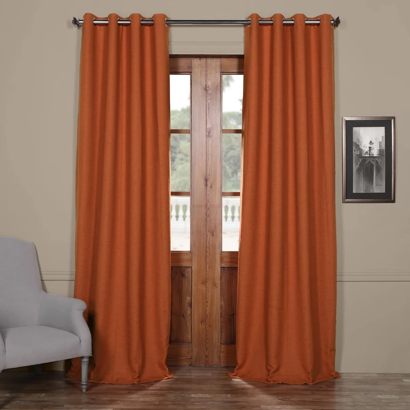 HPD Half Price Drapes Grommet Bellino Room Darkening Curtain 50 X 108 (1 Panel), BOCH-PL1609-108-GR, Persimmon