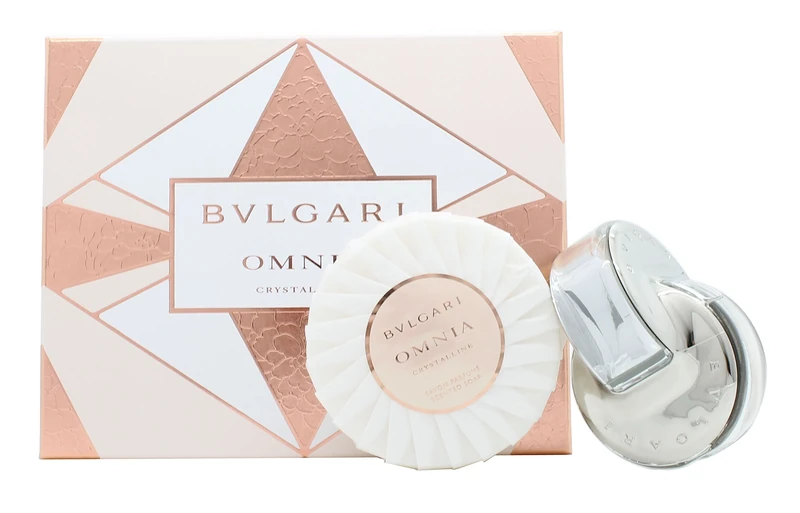 Bvlgari Eau de Toilette Spray and Soap Gift Set for Women, Omnia Crystalline
