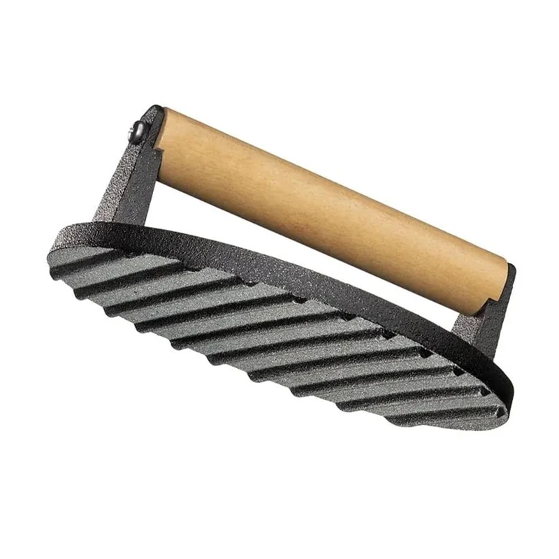 Kuchenprofi Meat Weight - 1kg Cast Iron with Wooden Handle - Image 1