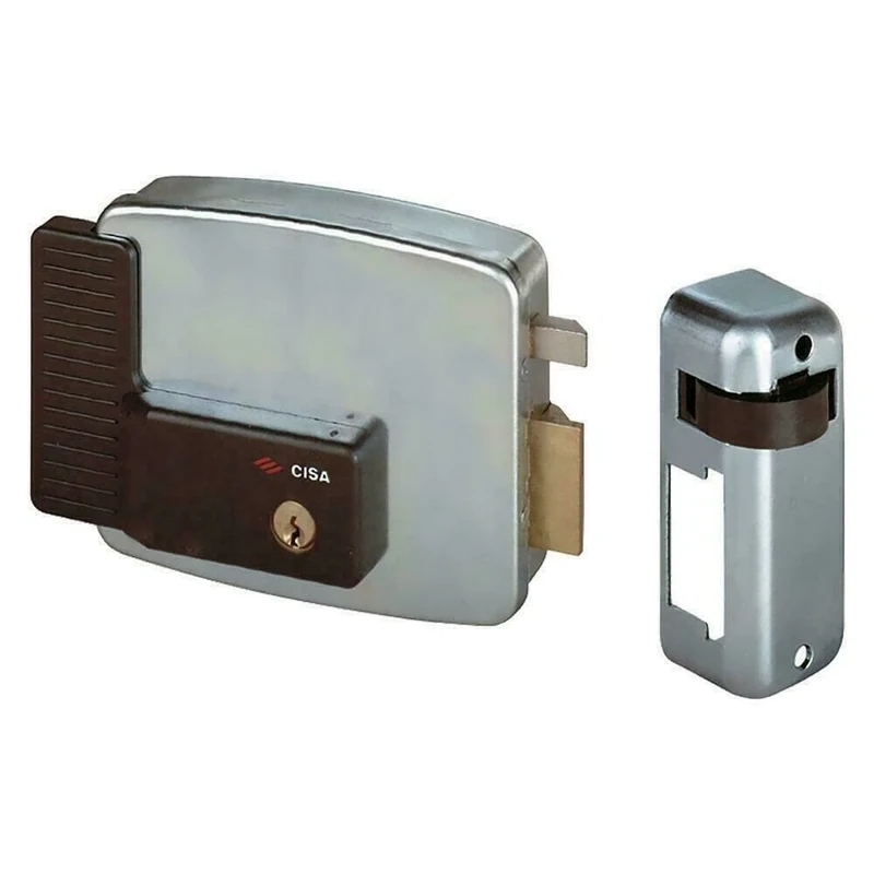 Cisa L4256 11921 Series Electric Lock, Silver/Black