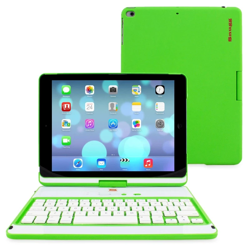 The Snugg B00U8P9EV8 Keyboard and Folio Case for Apple 9.7 iPad and iPad Air - Green