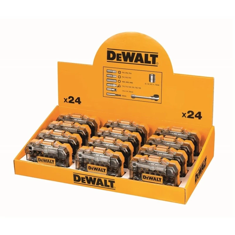 DeWALT DT71516M-QZ Counter Display Screwdriver Set 12 x DT71516M, Black/Yellow - Image 1