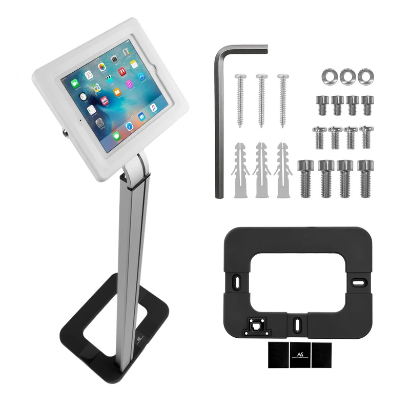 Maclean Lockable Tablet Desk Mount Stand Secure Anti Theft Holder Universal Desk Tablet Stand for Public Displays Lock Anti Theft iPad Samsung (MC-645) - Image 1