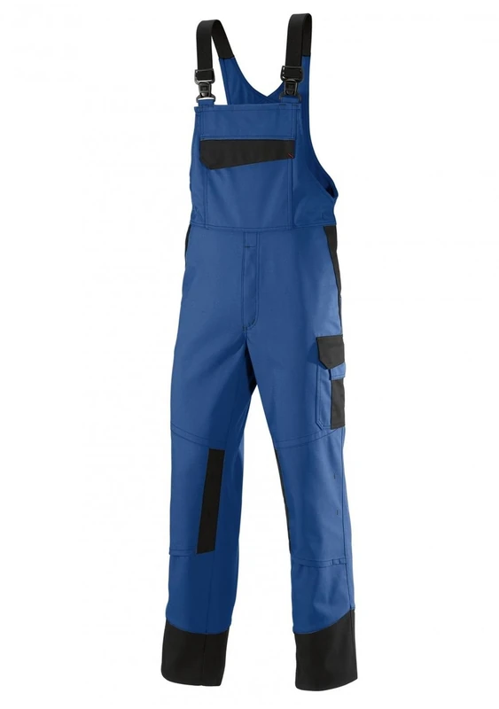 BP 1844-720-153 Bib & Brace, Stretch Braces And Pockets, 305,00 G/M², Reinforced Cotton, Dark Grey/Dark Blue, Size 39/40L