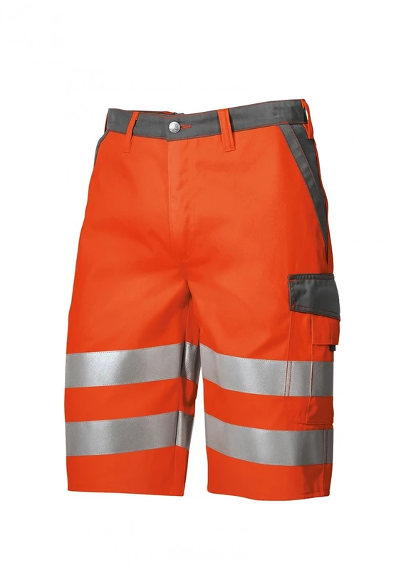 BP 2014-845-8553 Shorts, With Elasticated Back, 270,00 G/M², Fabric Blend, Warning Orange/Dark Grey, Size 30N