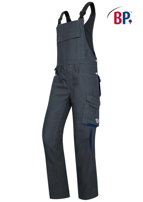 BP 1825-032-5632 Men'S Work Trousers, Higher Waist At The Back, 270,00 G/M², Fabric Blend With Stretch, Anthracite/Black, Size 35/36L