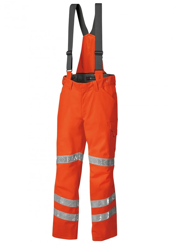 BP 1804-720-32 Bib & Brace, Stretch Braces With Clip Fastenings, 305,00 G/M², Reinforced Cotton, Black, Size 39/40N