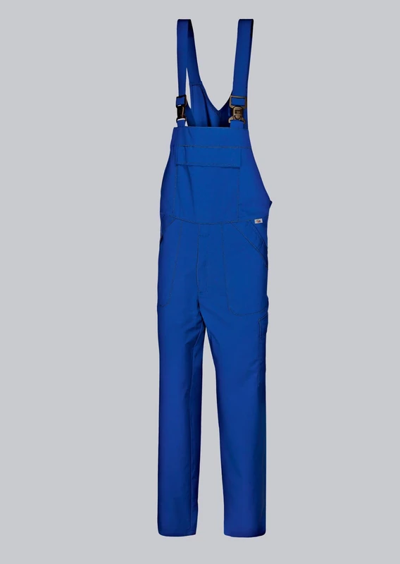 BP 1681-558-13 Unisex Work Bib & Brace, With Elasticated Adjustable Waist, 245,00 G/M², Fabric Blend, Royal Blue, Size 3Xln