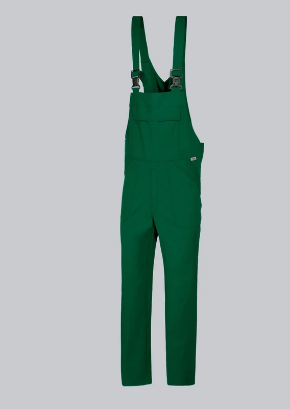 BP 1681-558-74-2XLl, Unisex work bib & brace, with elasticated adjustable waist 245,00 g/m², fabric blend mid green, 2XLl