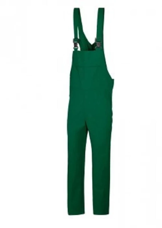 BP 1681-558-74 Unisex Work Bib & Brace, With Elasticated Adjustable Waist, 245,00 G/M², Fabric Blend, Mid Green, Size 3Xln