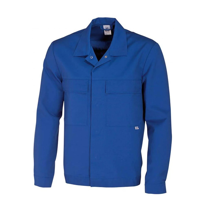 BP 1682-558-13 Unisex Work Jacket, 1/1 Sleeve, Cuffs With Adjustable Press-Stud Fastening, 245,00 G/M², Fabric Blend, Royal Blue, Size 2Xln