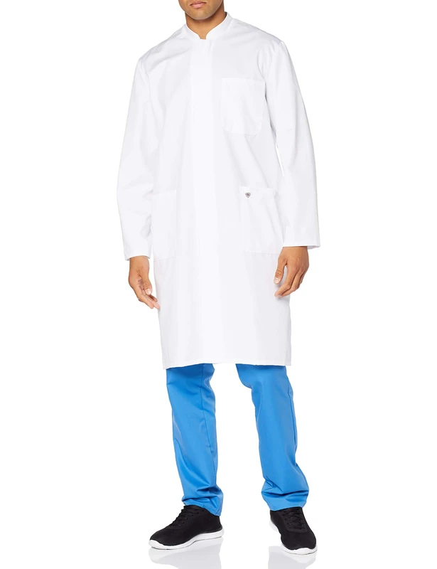 BP 1626-485-21-58n, Men's coat, Long sleeve, stand-up collar 215,00 g/m², fabric blend white, 45/46n