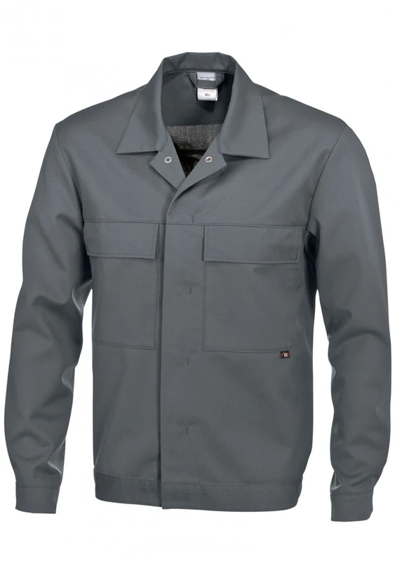 BP 1682-558-53 Unisex Work Jacket, 1/1 Sleeve, Cuffs With Adjustable Press-Stud Fastening, 245,00 G/M², Fabric Blend, Dark Grey, Size 2Xln