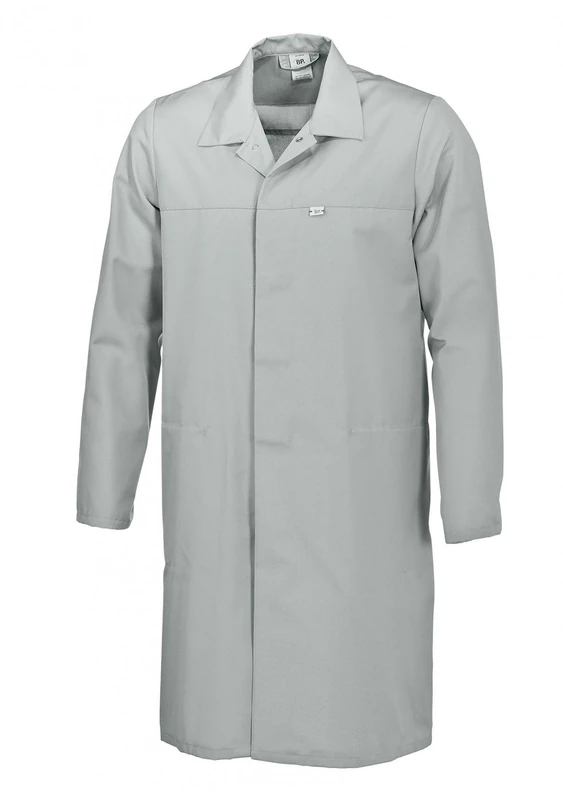 BP 1673-500-51 Unisex Coat, 1/1 Sleeve With Adjustable Slit On Cuff, 210,00 G/M², Fabric Blend, Light Grey, Size Ml
