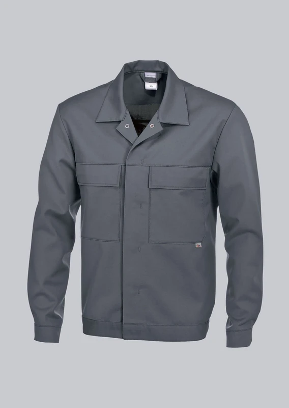 BP 1682-558-53 Unisex Work Jacket, 1/1 Sleeve, Cuffs With Adjustable Press-Stud Fastening, 245,00 G/M², Fabric Blend, Dark Grey, Size Sl