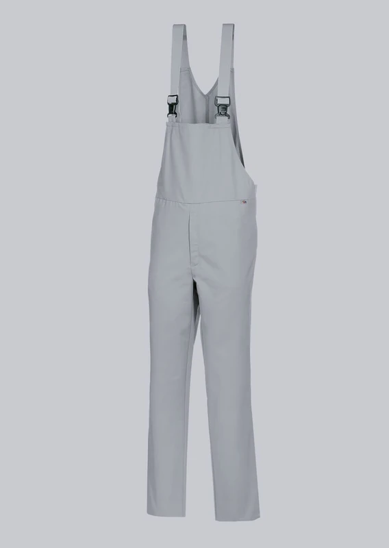 BP 1675-558-51-Ss Unisex Dungarees with Elasticated Waist 245.00 g/m2 Fabric Blend Light Grey