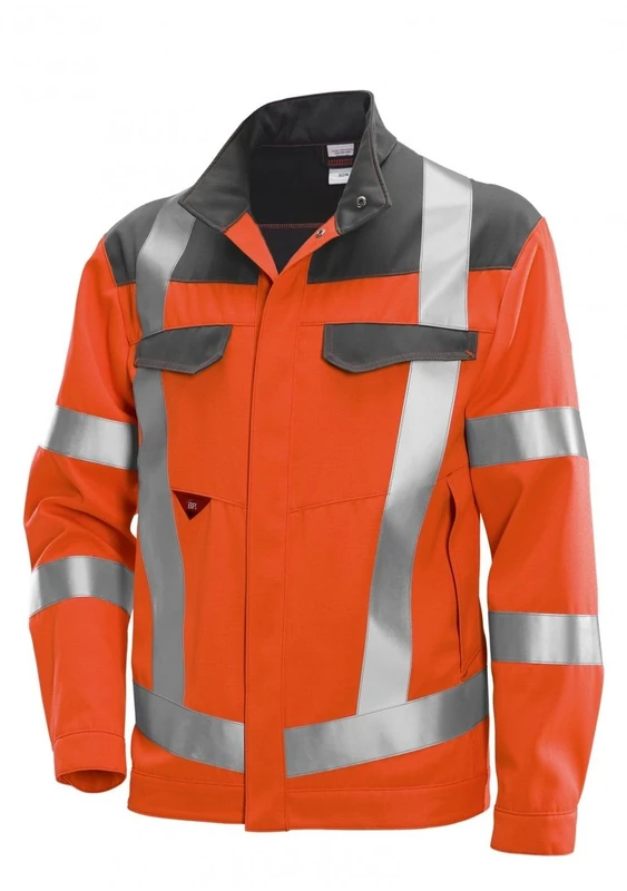BP 2237-590-6614 Men'S Bib & Brace, Stretch Braces With Clip Fastenings, 265,00 G/M², Warning Yellow/Night Blue, Size 34L