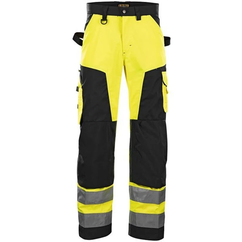 Blakläder 156618113399C50 Size C50 High Visibility Trousers without Nail Pockets - Yellow/Black