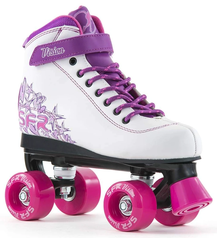 SFR Vision II Roller Quad Skate White/Purple UK11/EU29 - Image 1