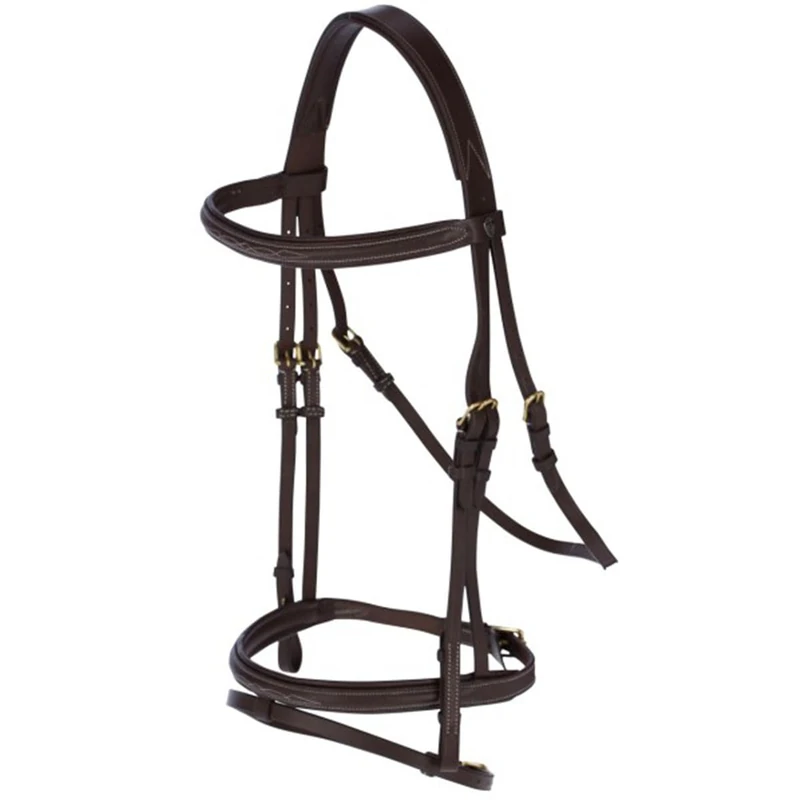 Kerbl Classic 324913 Snaffle Bridle Leather for Warm-Blooded Horses Brown