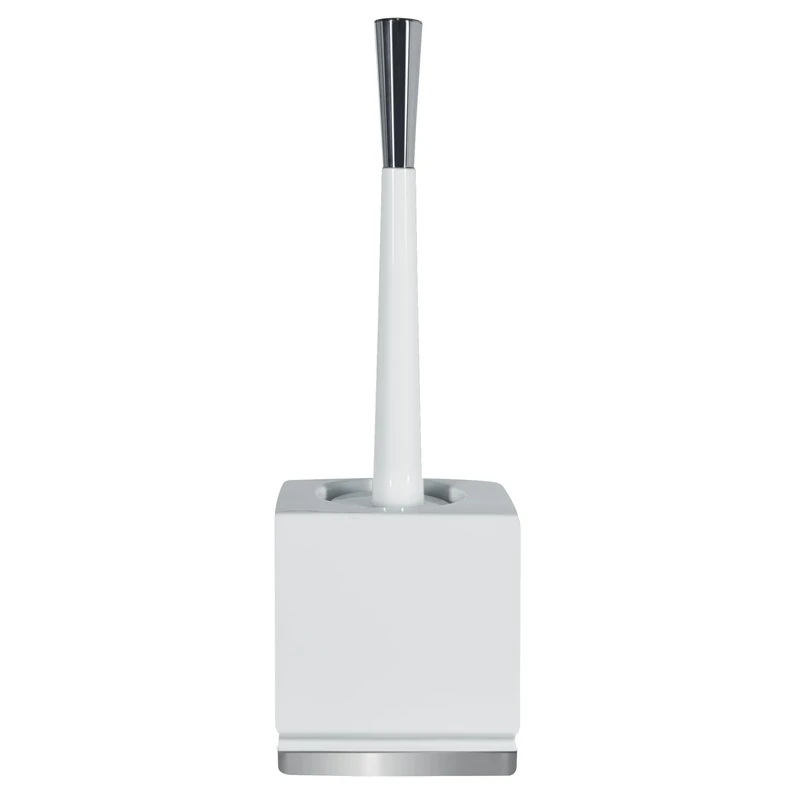 Spirella 10.17971 Porcelain Roma Toilet Brush, White/Silver