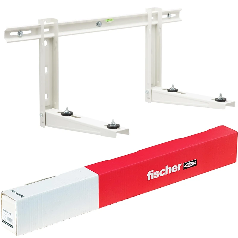 Fischer Outdoor Air Conditioner Mounting Bracket - Steel, Silver, Wall Mount