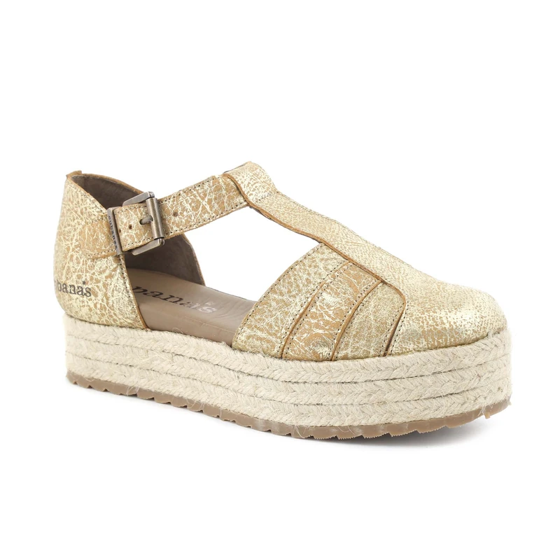 Cubanas Women's KITTY270 Espadrilles, Gold, 2