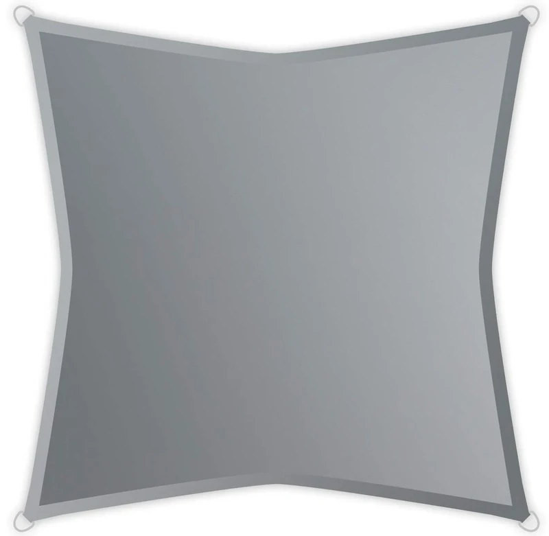 Windhager 10891 "Riviera sun sail, square, 3.6 m silver-grey